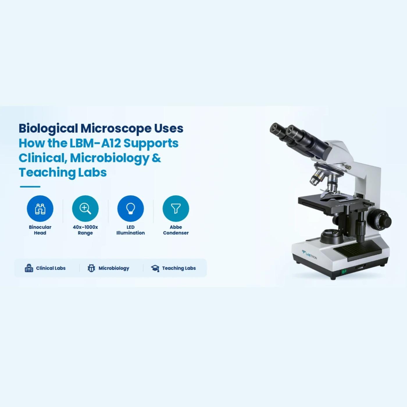 Labtron Biological Microscope LBM-A12 for Clinical and Laboratory Applications